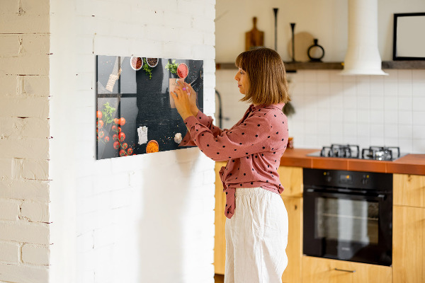 Pizarra magnética de pared con rotulador Ideas inspiradoras para la cocina con recuerdos personales