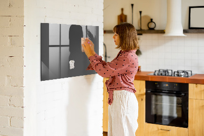 Pizarra borrable de cristal con imanes Un práctico tablero para notas y fotos.