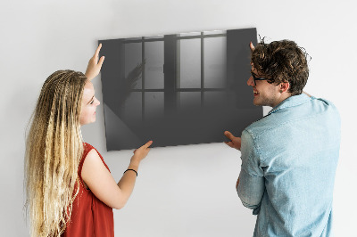 Pizarra borrable de cristal con imanes Un práctico tablero para notas y fotos.