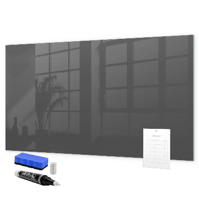 Pizarra borrable de cristal con imanes Un práctico tablero para notas y fotos.