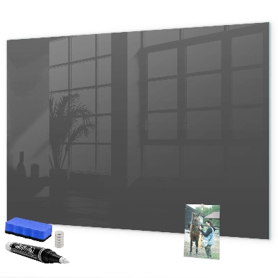 Pizarra borrable de cristal con imanes Un práctico tablero para notas y fotos.