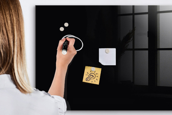 Pizarra magnética de pared con rotulador Tablero moderno para notas y fotos
