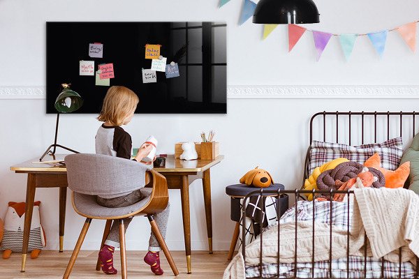 Pizarra magnética de pared con rotulador Tablero moderno para notas y fotos
