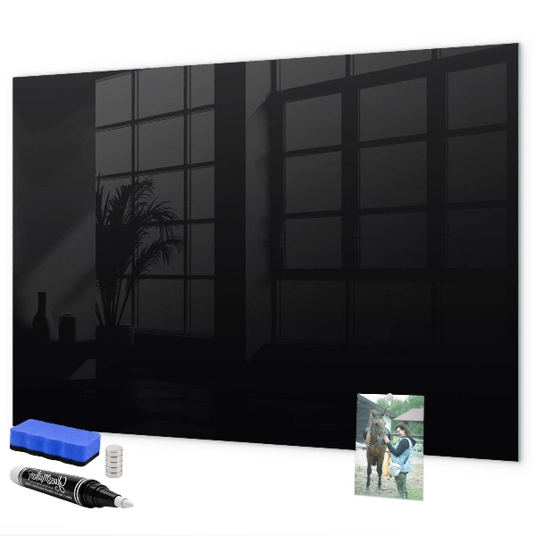 Pizarra magnética de pared con rotulador Tablero moderno para notas y fotos