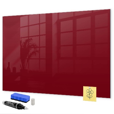 Pizarra borrable de cristal con imanes Un elegante tablero para notas y fotos.