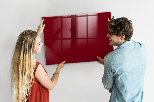 Pizarra borrable de cristal con imanes Un elegante tablero para notas y fotos.