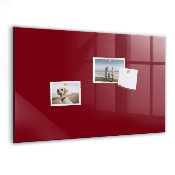 Pizarra borrable de cristal con imanes Un elegante tablero para notas y fotos.