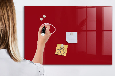 Pizarra magnética de pared con rotulador Tablero rojo para notas y fotos