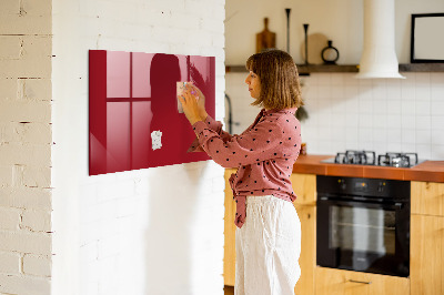 Pizarra magnética de pared con rotulador Tablero rojo para notas y fotos