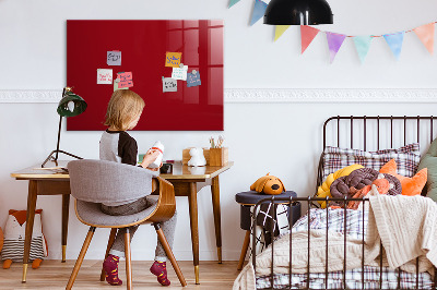 Pizarra magnética de pared con rotulador Tablero rojo para notas y fotos