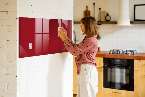 Pizarra magnética de pared con rotulador Tablero rojo para notas y fotos