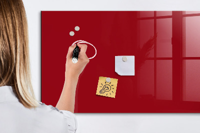 Pizarra magnética de pared con rotulador Tablero rojo para notas y fotos