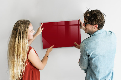 Pizarra magnética de pared con rotulador Tablero rojo para notas y fotos