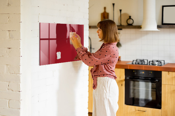 Pizarra magnética de pared con rotulador Tablero rojo para notas y fotos
