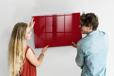 Pizarra magnética de pared con rotulador Tablero rojo para notas y fotos