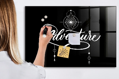 Pizarra magnética de pared con rotulador Tablero de exhibición de fotos moderno