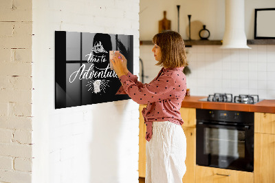 Pizarra magnética de pared con rotulador Es hora de una aventura fotográfica personal.