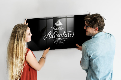Pizarra magnética de pared con rotulador Es hora de una aventura fotográfica personal.