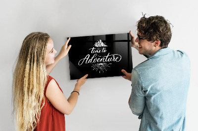 Pizarra magnética de pared con rotulador Es hora de una aventura fotográfica personal.