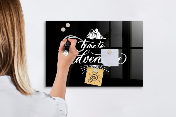 Pizarra magnética de pared con rotulador Es hora de una aventura fotográfica personal.