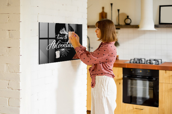 Pizarra magnética de pared con rotulador Es hora de una aventura fotográfica personal.