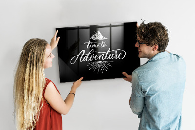 Pizarra magnética de pared con rotulador Es hora de una aventura fotográfica personal.