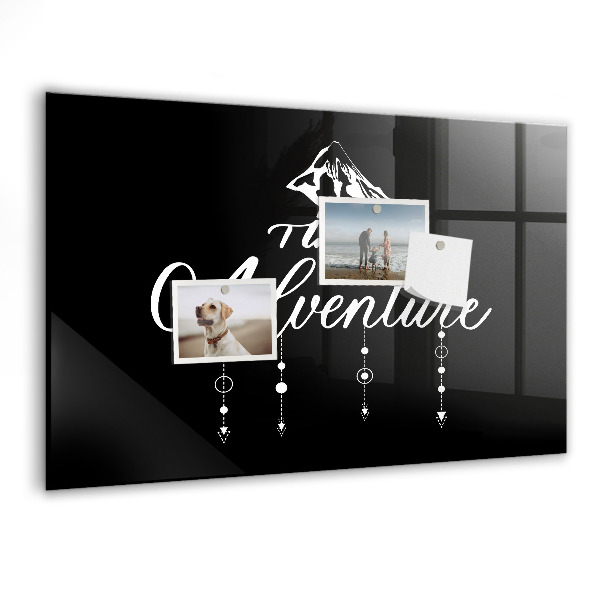 Pizarra magnética de pared con rotulador Un elegante tablero para presentar recuerdos.