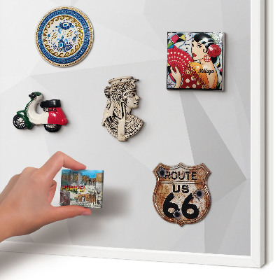 Tablero magnético de pared para imanes con marco blanco Geometría blanca