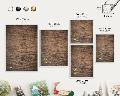 Tablero magnético de pared para imanes con marco blanco Textura de madera