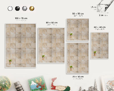 Tablero magnético de pared para imanes con marco blanco Elegancia neutral