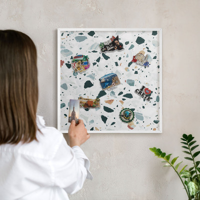 Tablero magnético metálico para souvenirs en color blanco Patrones dinámicos