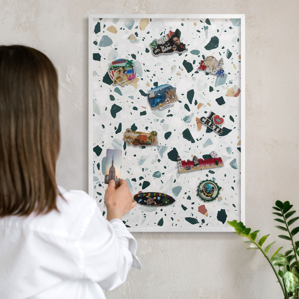 Tablero magnético metálico para souvenirs en color blanco Patrones dinámicos