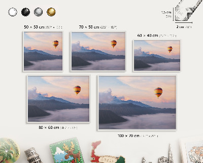 Tablero magnético metálico para souvenirs en color blanco Viaje por el cielo