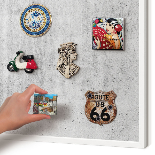 Tablero magnético metálico para souvenirs en color blanco Textura gris