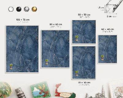 Tablero magnético metálico para souvenirs en color blanco Elegancia del mármol