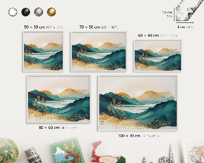 Tablero magnético metálico para souvenirs en color blanco Una vista tranquila