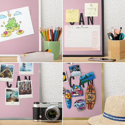 Tablero magnético metálico para souvenirs en color blanco Motivación cada día