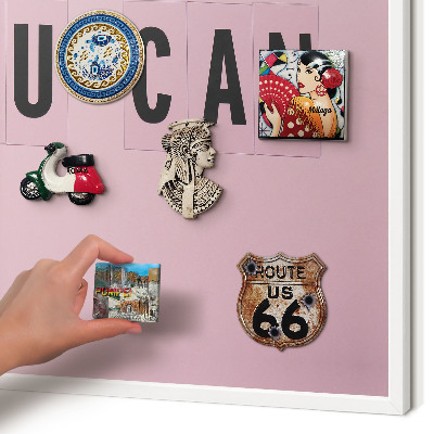 Tablero magnético metálico para souvenirs en color blanco Motivación cada día
