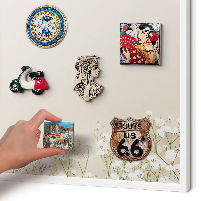 Tablero magnético de pared para imanes con marco blanco Naturaleza sutil