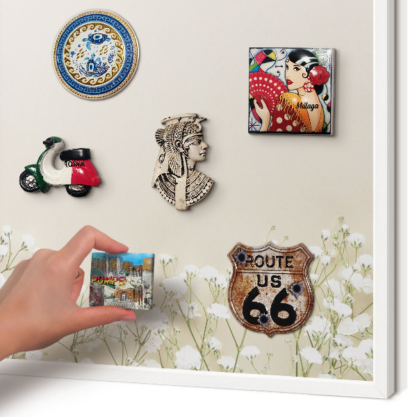 Tablero magnético de pared para imanes con marco blanco Naturaleza sutil