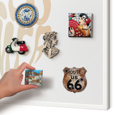Tablero magnético metálico para souvenirs en color blanco Hola verano