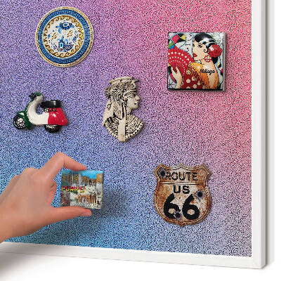 Tablero magnético de pared para imanes con marco blanco Degradado colorido