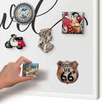 Tablero magnético de pared para imanes con marco blanco Viajemos juntos
