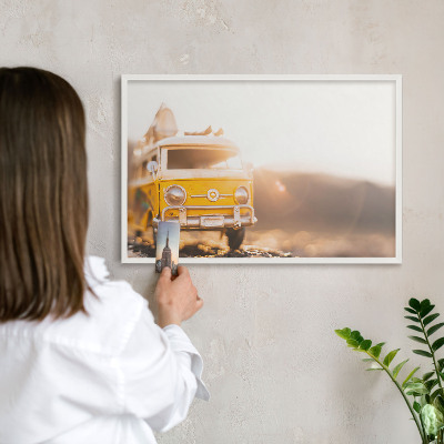 Tablero magnético metálico para souvenirs en color blanco Viajes retro