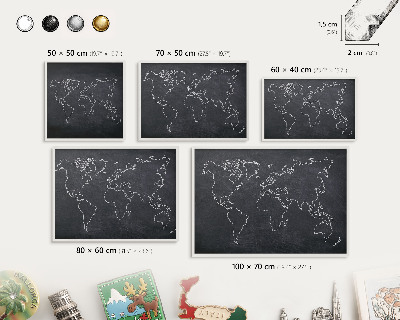 Tablero magnético metálico para souvenirs en color blanco Mundo cretácico