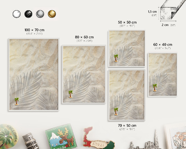 Tablero magnético de pared para imanes con marco blanco Patrón tropical
