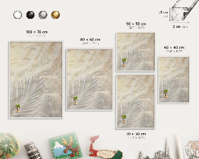 Tablero magnético de pared para imanes con marco blanco Patrón tropical