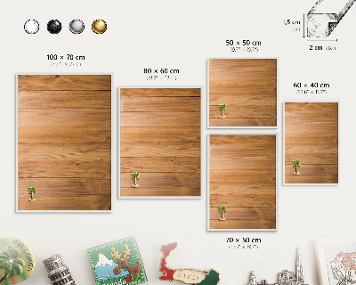 Tablero magnético metálico para souvenirs en color blanco Textura de madera