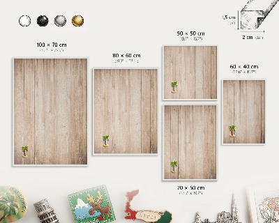 Tablero magnético de pared para imanes con marco blanco Tablas de madera