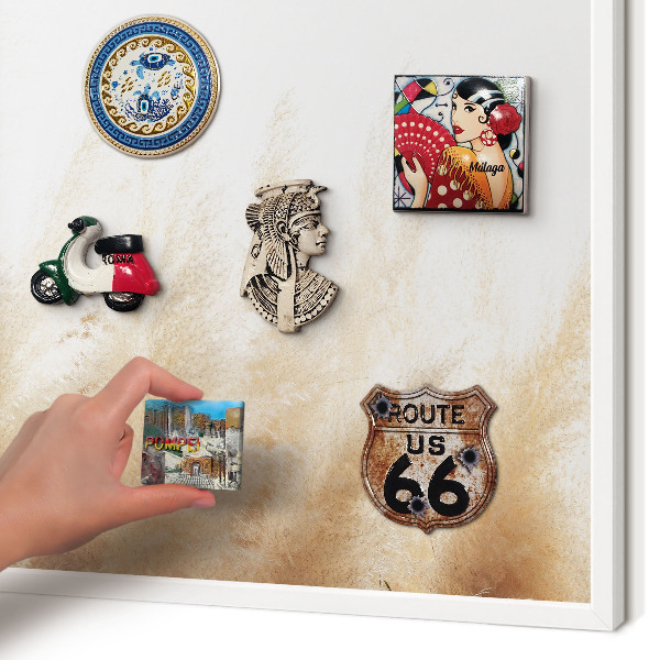Tablero magnético de pared para imanes con marco blanco Hierbas esenciales